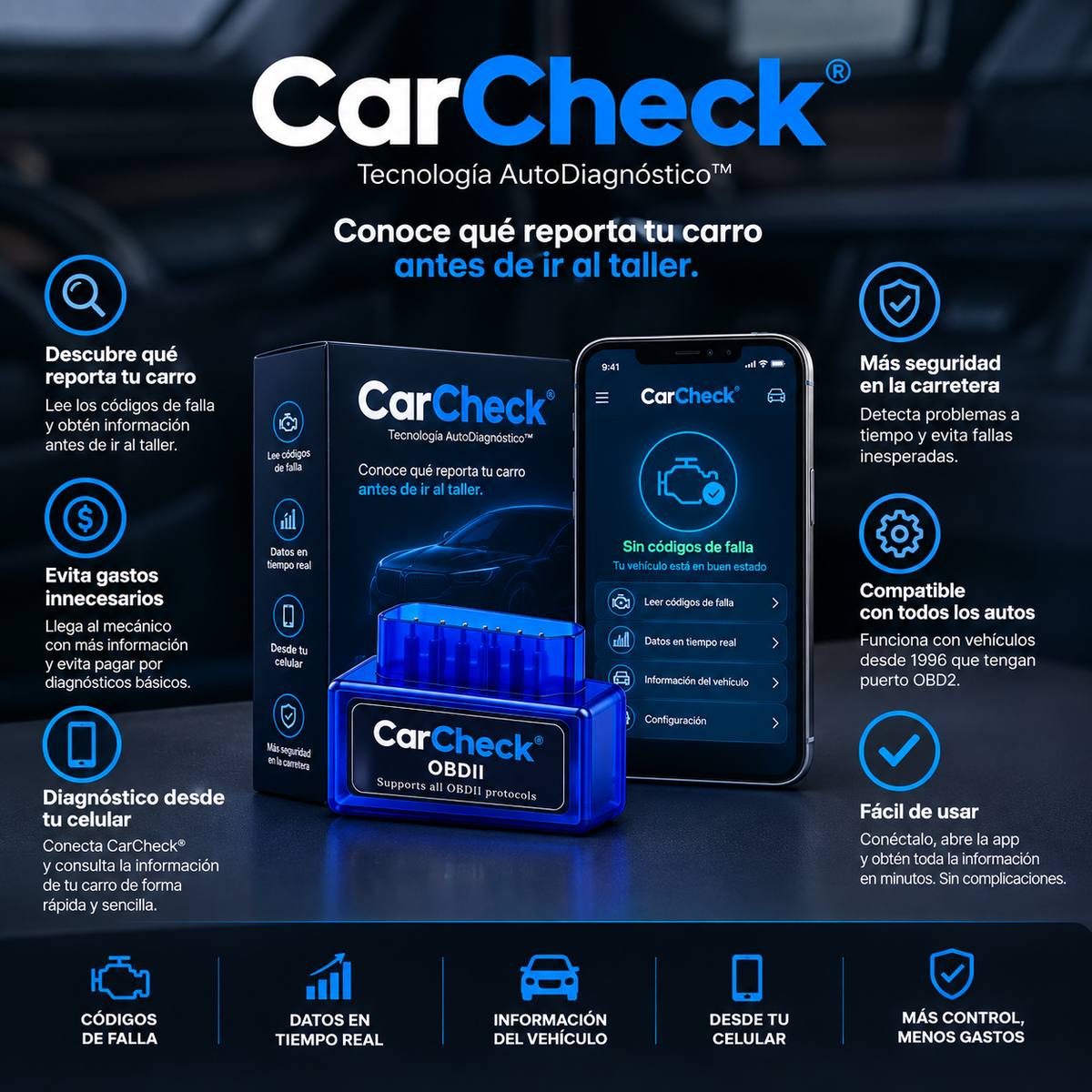 Descubre qué reporta tu carro en solo 10 segundos, sin depender del mecánico